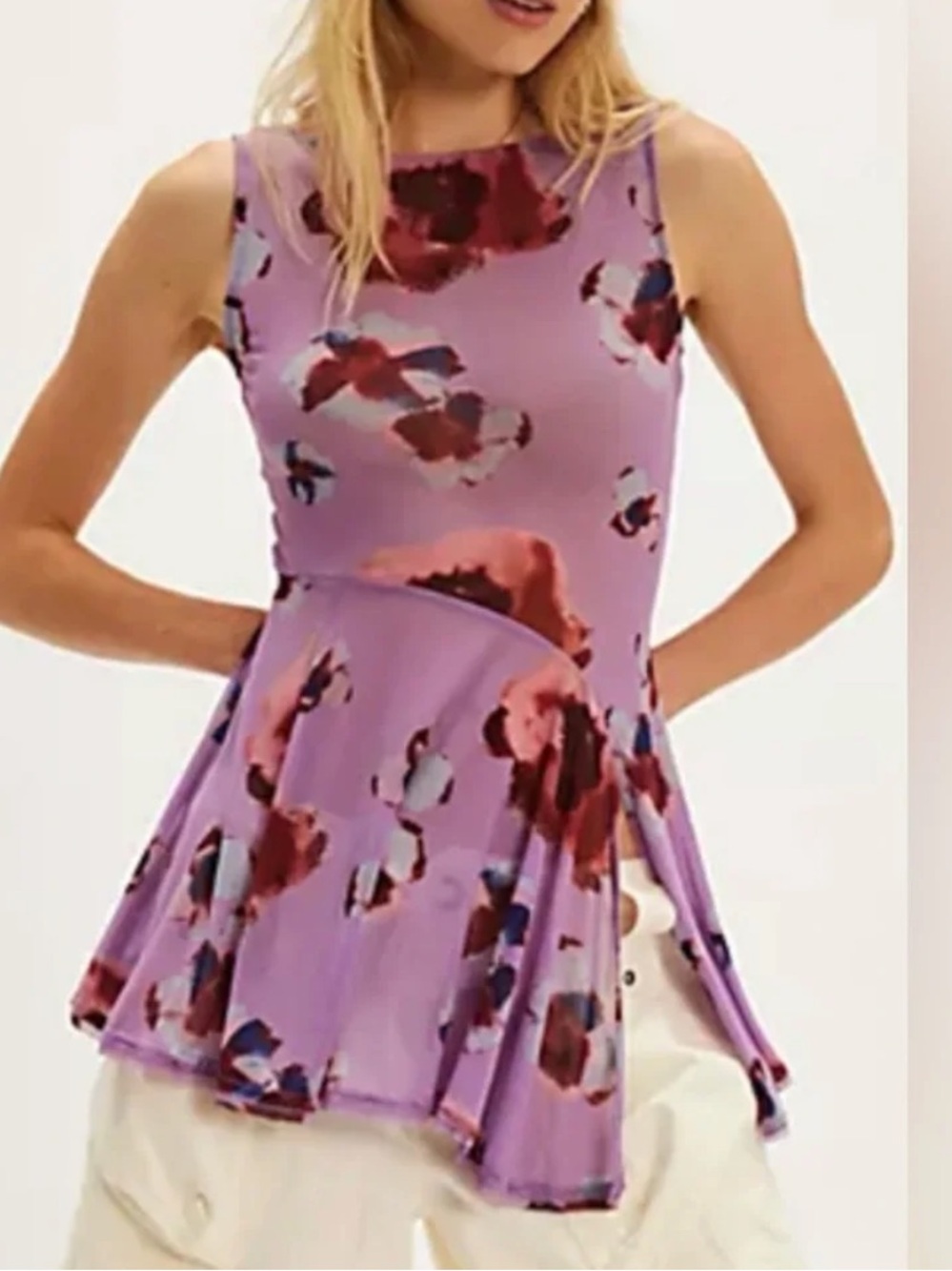 Free People Floral Tank Top